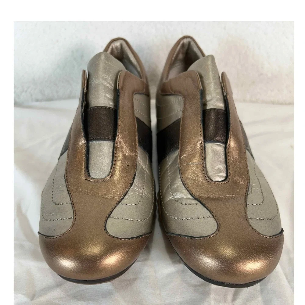 Cole‎ Haan Metallic Brown Slip On Comfort Walking Shoes Casual Everyday Size 7.5